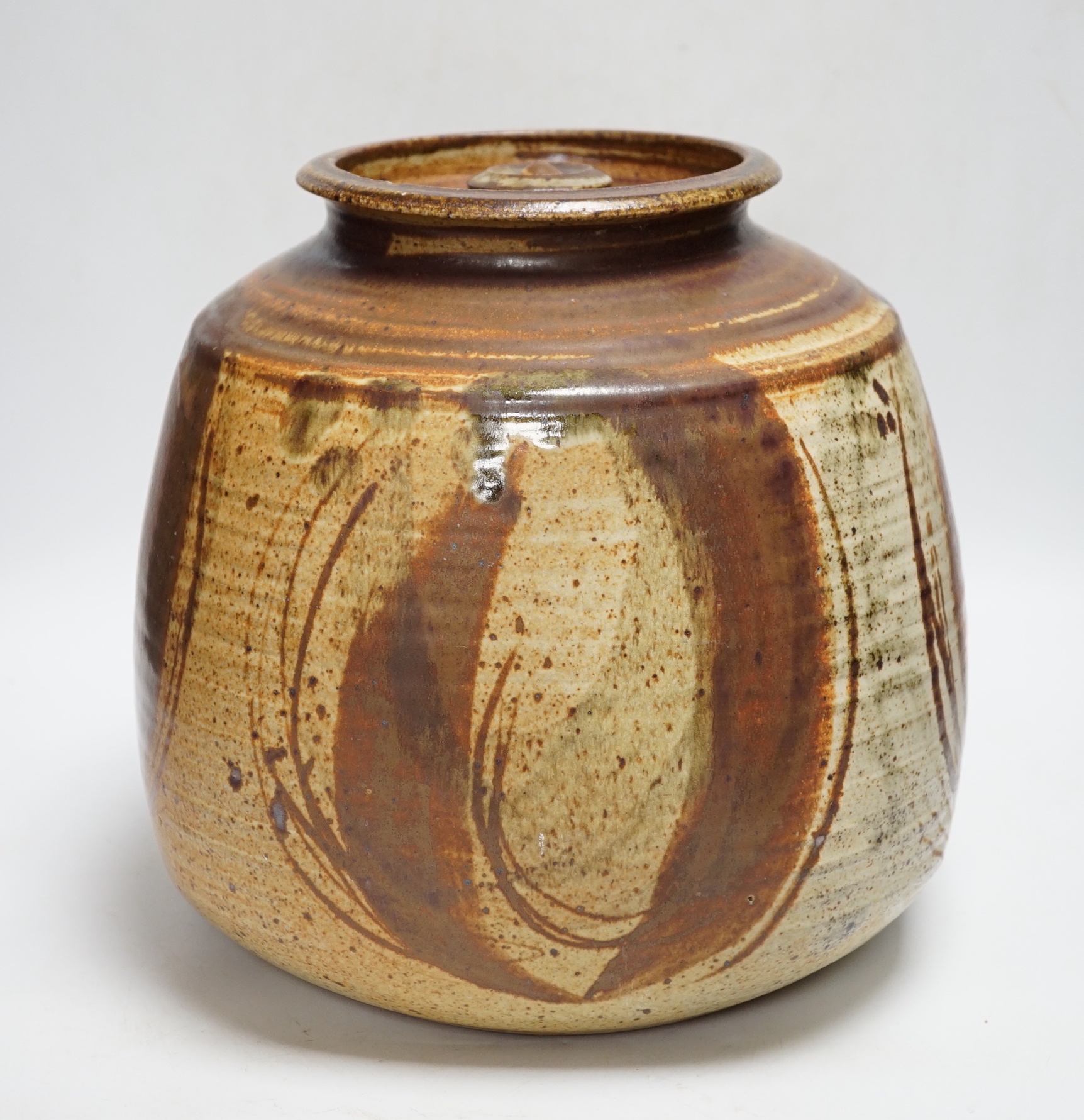 Michael Casson - a large studio pottery jar and cover, 27cm